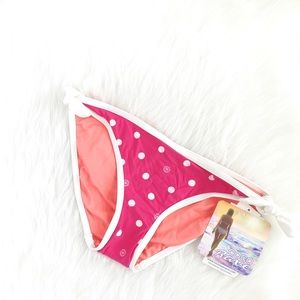 Coco Rave | punch pink polka-dot bikini bottom